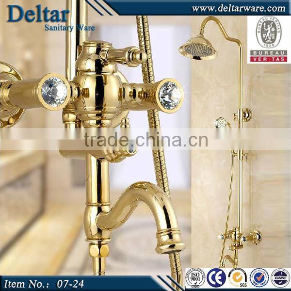 Hot selling classical golden shower water mixer, Wholesale golden shower mixer with hose