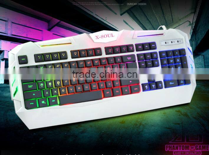 latest neon light transparent plastic gaming computer keyboard
