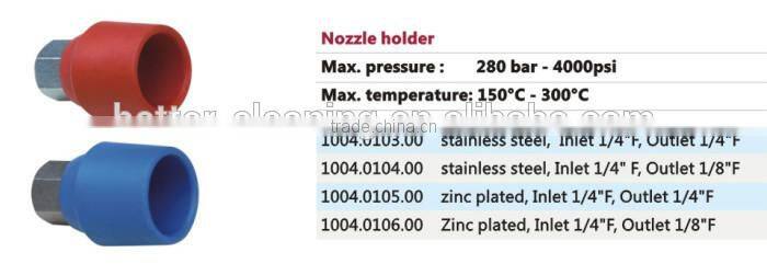 high pressure stainless steel nozzle holder rubber nozzle protector