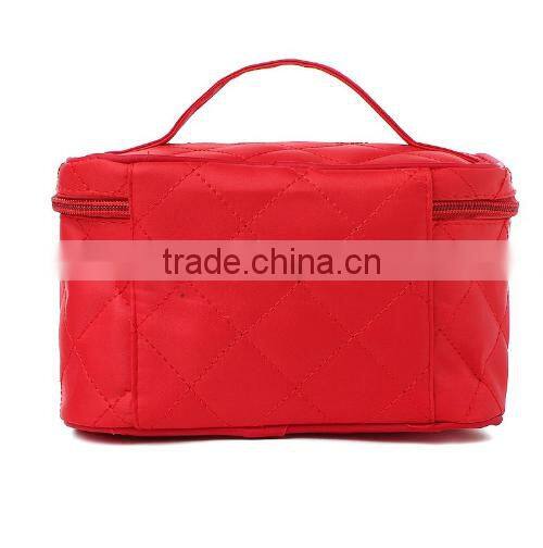 New Good Portable Type Bags Zipper Cosmetic Storage Make up Makeup Bag 4colors Handle Train Case Purse Toiletry Pouch