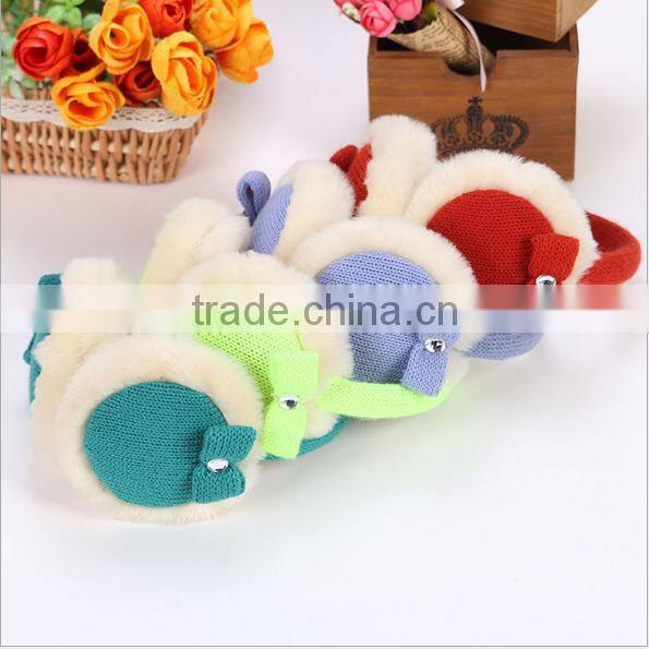 Knit Solid Color Plush Lining Bright Color Earmuffs