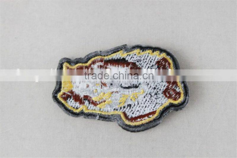 promotional news design mini patch trim cheap design trim embroidery trim 6*9cm polyester patch