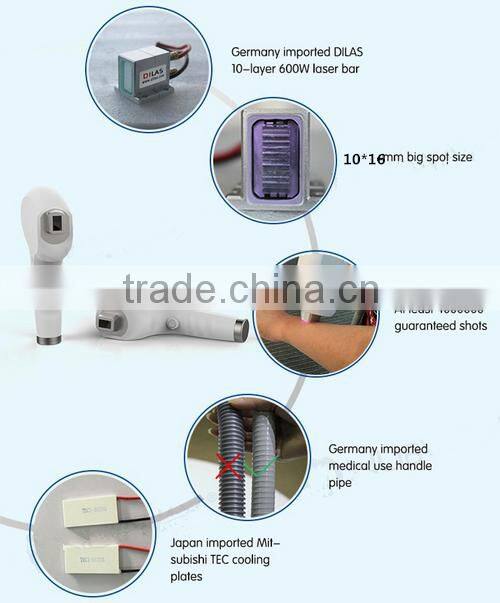 Permanent all body unwanted Hair Remover 808nm diode laser portable equipment