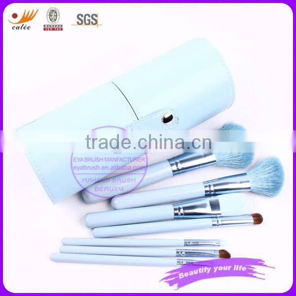 Beauty product blue color makeup brush set with OEM design
