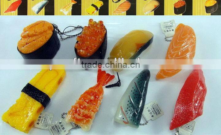 The fake Japanese sushi rice of keychain /Simulation model of food items of fridge magnet