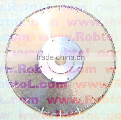 Continuous Rim Electroplated Diamond Cutting Blade with Flange(ELAD)