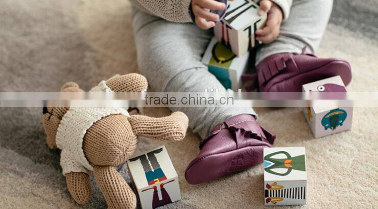 Top quality genuine leather baby oxford shoes wholesale soft sole baby shoe moccasins