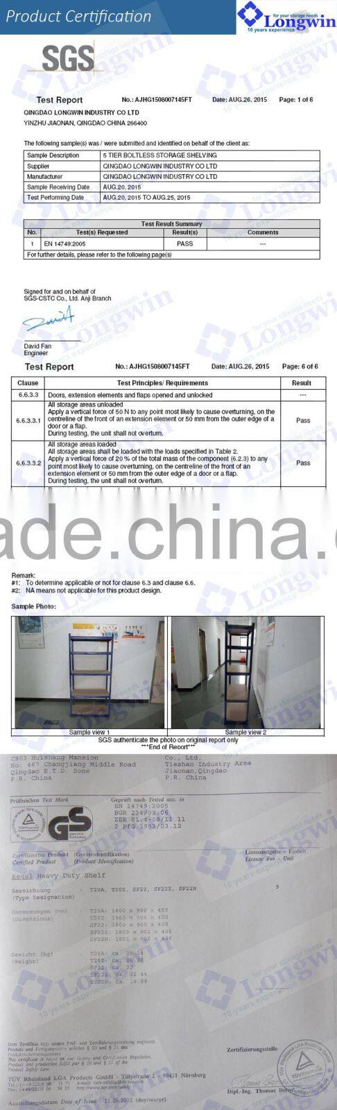 Boltless Rivet 5 Tier Metal Storage Shelves