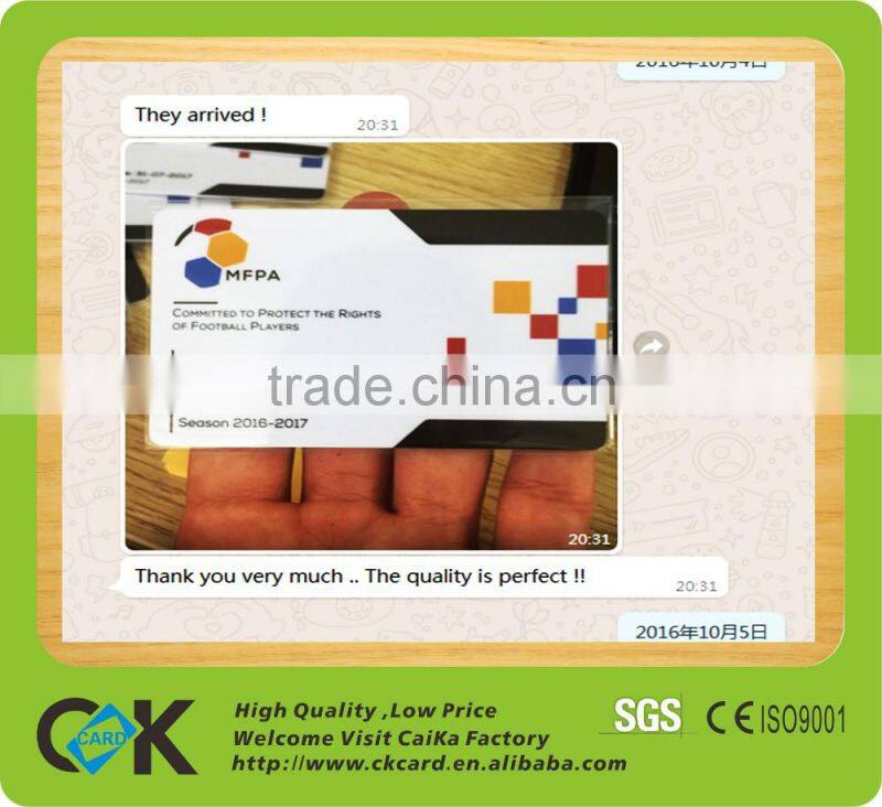 Blank printable pvc white card with competitive price