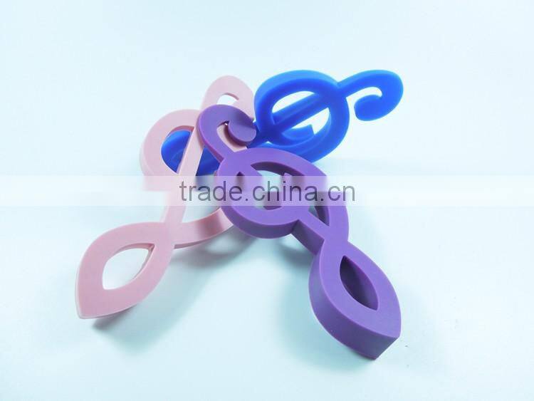 New arrival music note shape funny silicone door stops