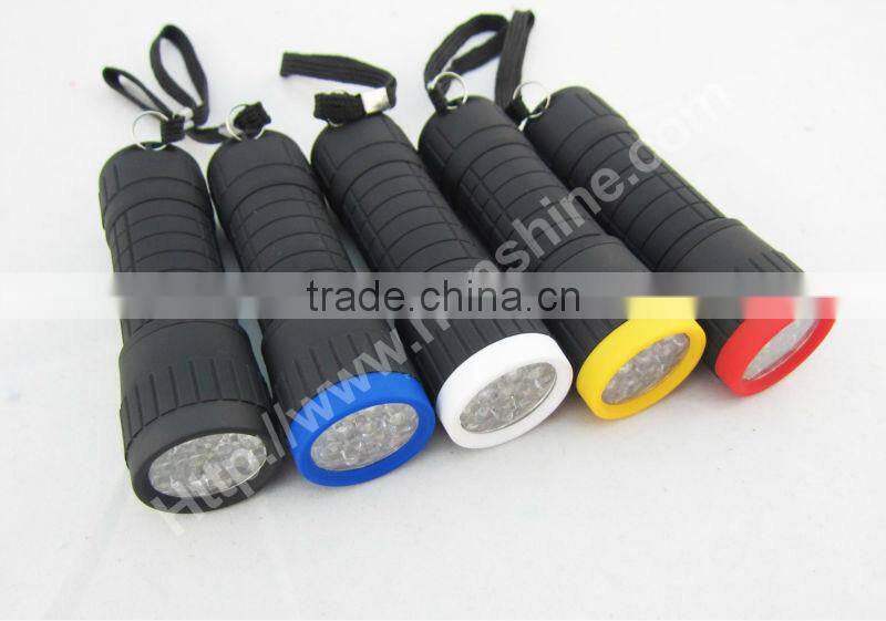 mini multicolor 14 led geepas torch with 3aaa battery