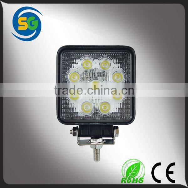High Quality 27 Watt excavator led work light 12v Offroad Auto 27w Led Working Light For forklift