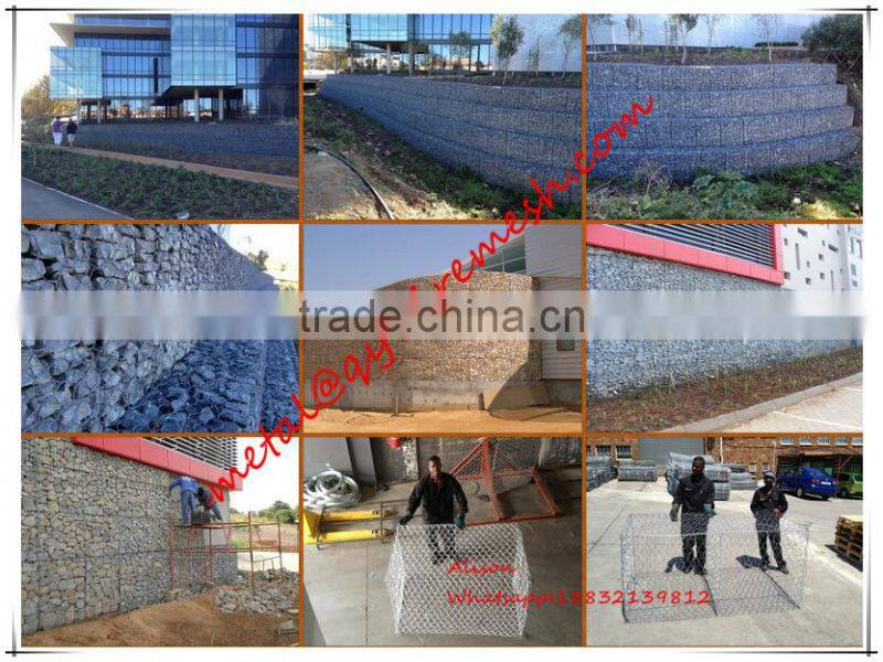 Hot-dip galvanized gabion box price with low carbon steel wire