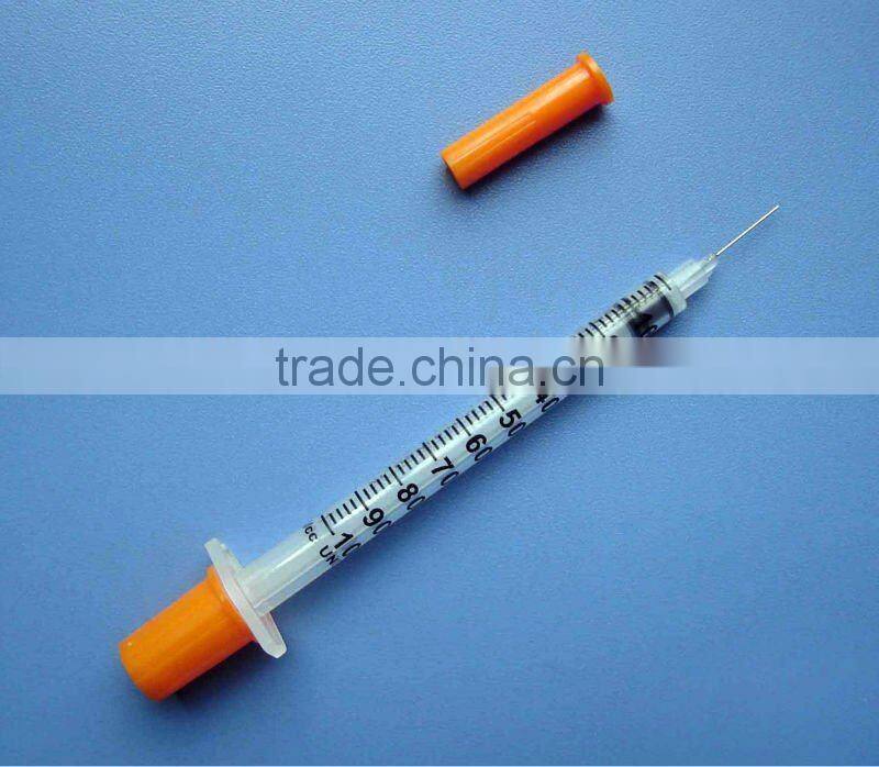 Disposable insulin syringe