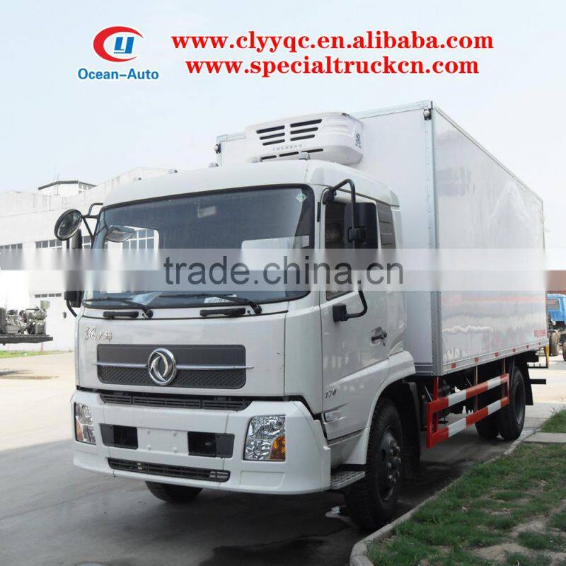 Dongfeng Tianjin 10ton refrigerator cooling van truck for meat and fish