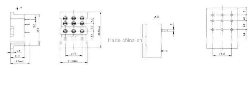 HEIGHT Hot Sale PY11B Relay Socket / 11pin Relay Socket/General relay socket with High Quality Factory Price
