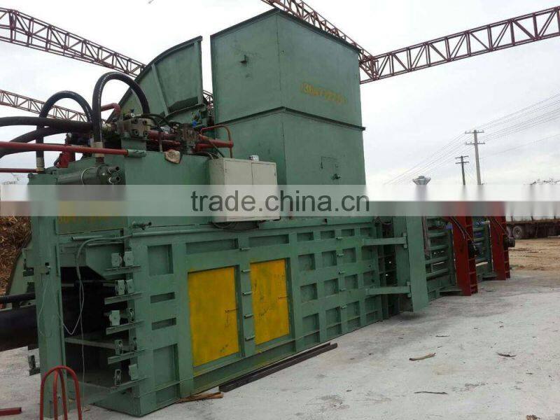 Hydraulic full-automatic horizontal baler machine for Eucalyptus leather,cardboard baling press machine YW2-150T