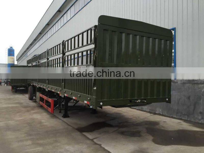 Sino truck Sitong tri-axle stake semi trailer truck trailer