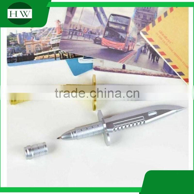 knife shape Novelty Color plastic office promotion letter opener ball point pen
