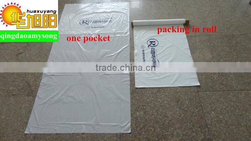 wholesale LDPE white color FUCHS logo waterproof 250pcs packing in roll plastic disposable car Seat Covers
