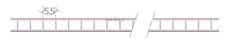 4mm/6mm Translucent Double Skin Polycarbonate Hollow Sheet 100% Makrolon PC Resin UV Protector 2100mm x 5800mm/6000mm/11800mm