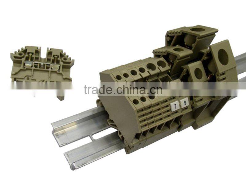 TF-10 Rail Mounted 600V 53A Screw Clamp Terminal Block Connector
