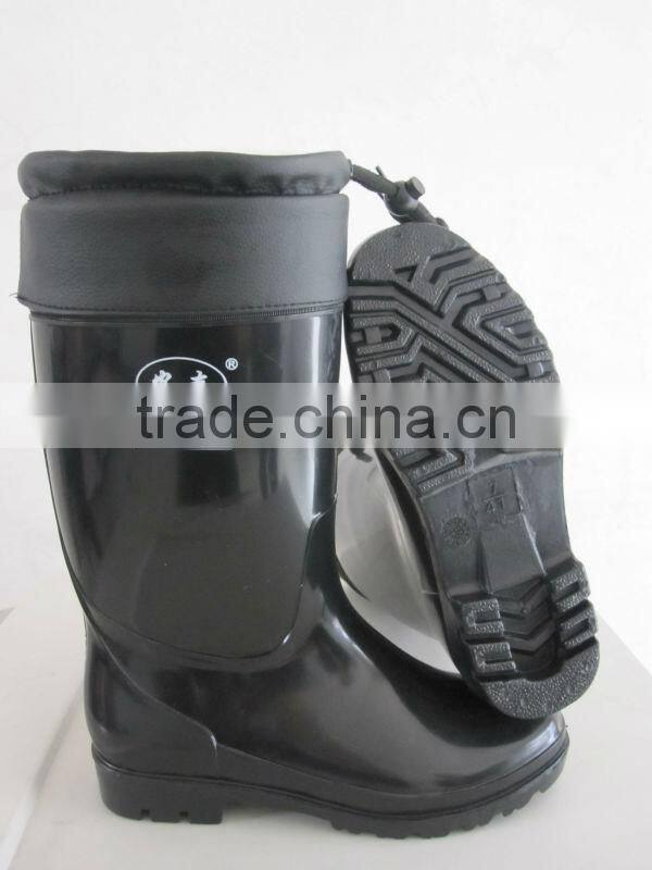 PVC protective waterproof warm boots PVC Woman Boot Warm Winter Boots for Women and men