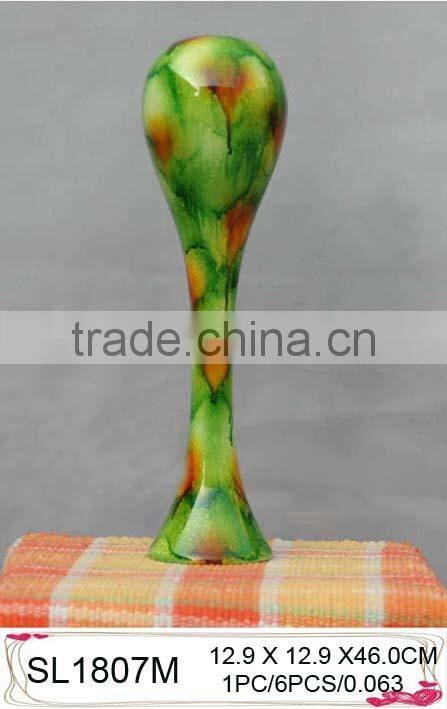 2015 fashion design fiberglass paint tall flower vase for sale