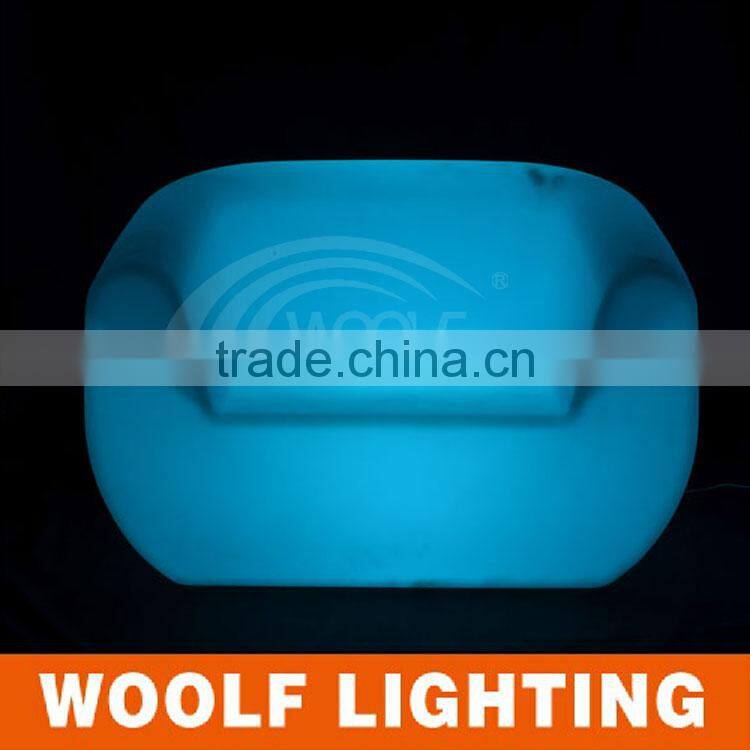 Club Hotel Color Changing LED Bar Illuminated Sofa