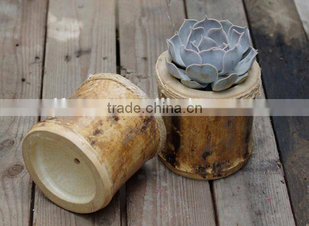 Home design 5 inch succulent plant small wood flower planter