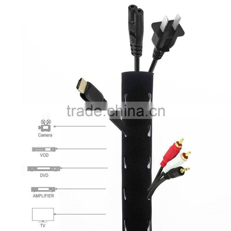 Black and White Neoprene Sleeve for Cable or Wire