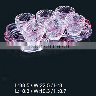 Crystal glass drinking service,coffee cup set