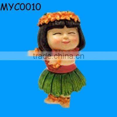 Resin dashboard hula girl