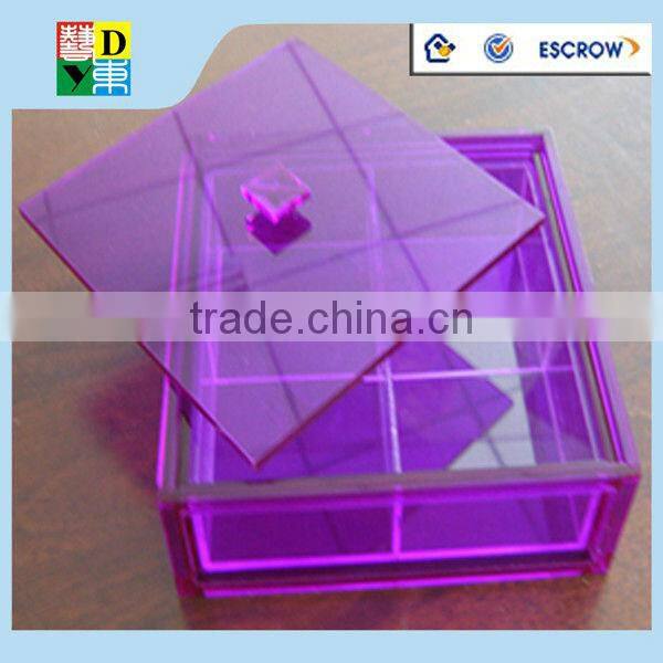 2015 modern customized Acrylic wall mounted storage box/custom printed acrylic free stand storage box for jewelry made in China