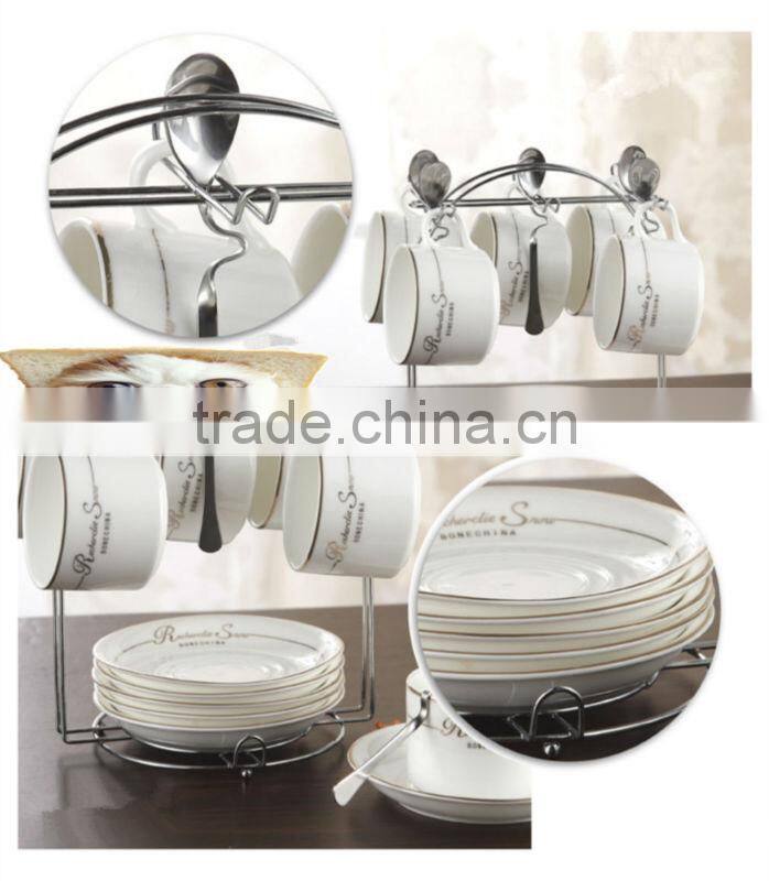 new bone china fine porcelain/ceramic cup and saucer set 24pcs /17pcs/ 15pcs/12pcs
