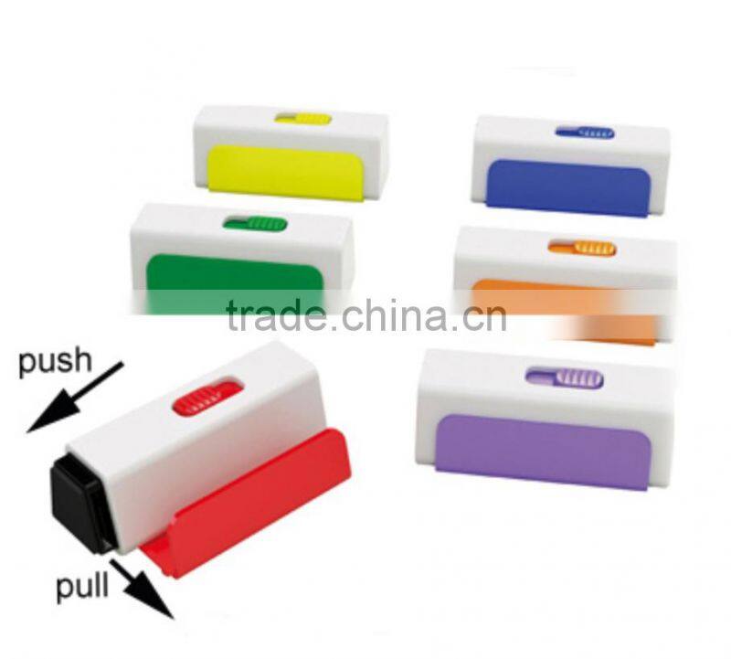 Plastic colorful mobile phone desktop holder with screen cleaner