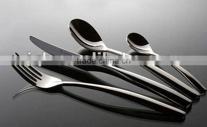 wholesale stainless steel dinnerware set with gold plating