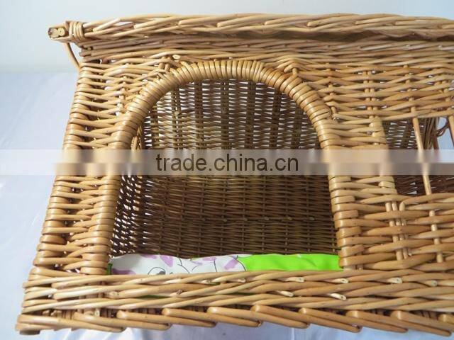 Wholesale large wicker rattan pet dog design bed dog house