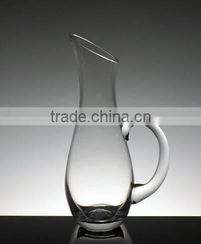 wholesale hand blown clear polish crystal red glass decanter