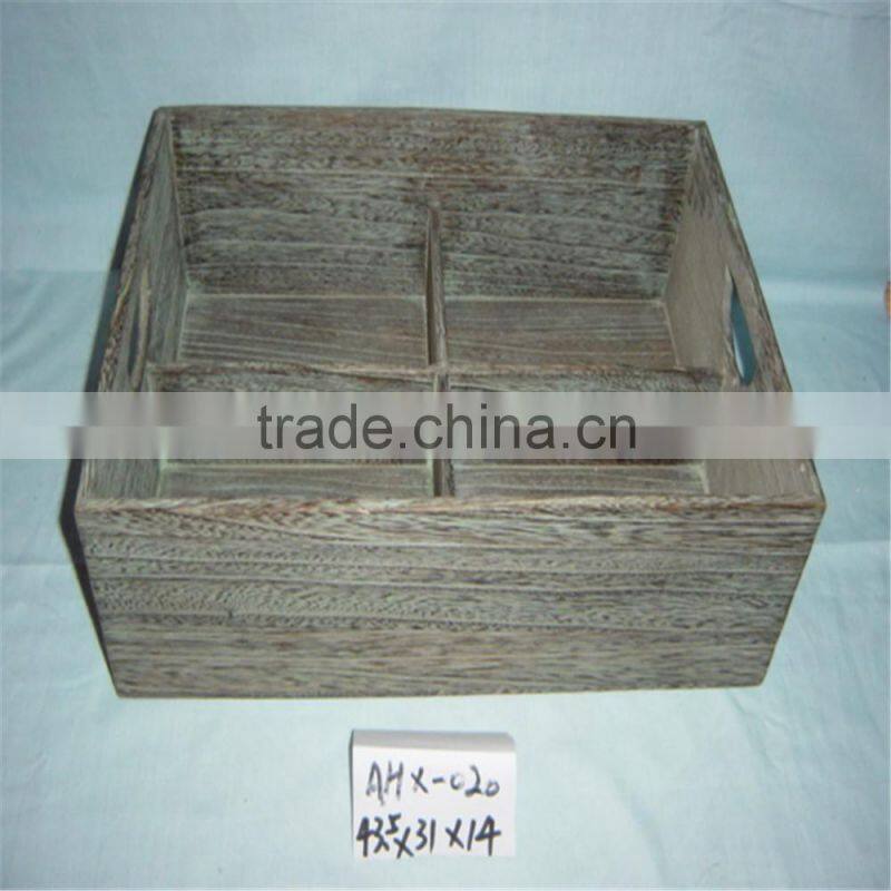 zakka wooden flower hollow out serving trays for food