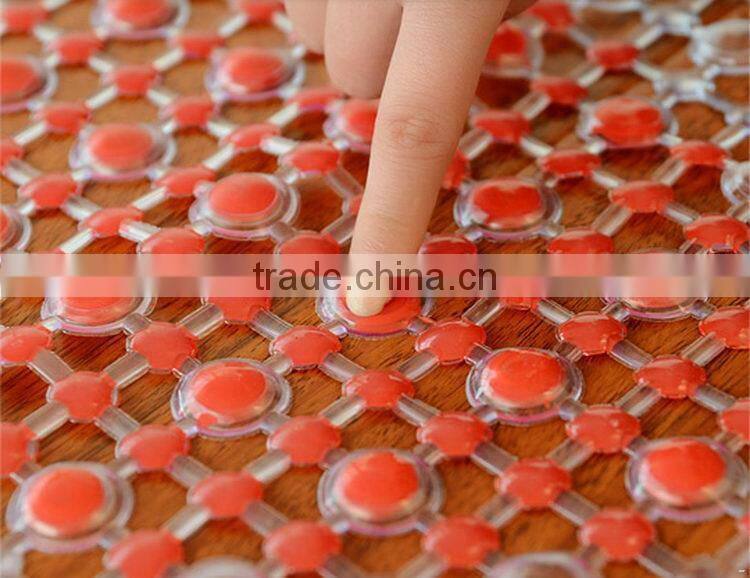 China cheapest leaf texture hot sale pvc free foam bath mat