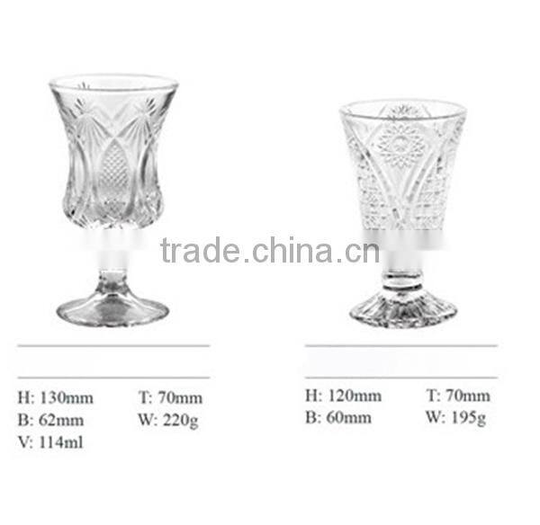 wholesale fancy long stem crystal red wine glass