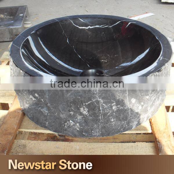 Chinese natural marble grey decorative bathroom sink