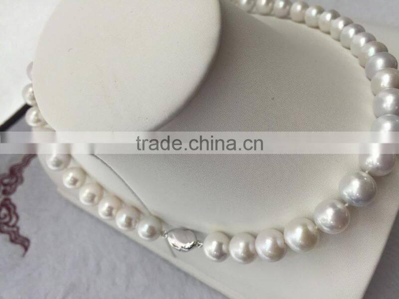AAA 8-9mm Silver White freshwater pearl necklace