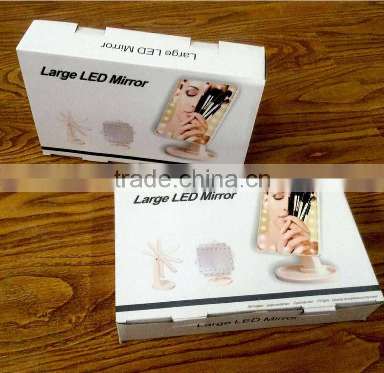 Touch Screen Desktop 22 LEDs Makeup Lighted Mirror Vanity, Mirror with Lights