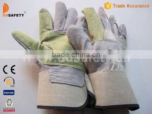 DDSAFETY Hot Sale Cheap Double Leather Glove Guante De Trabajo