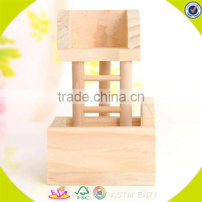 2017 New design wooden amusement facilities for hamster mini wooden amusement facilities for hamster W06F027