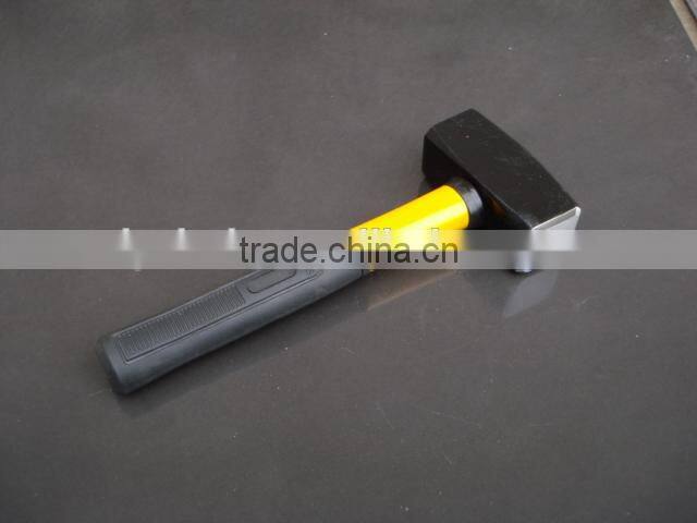 Bush hammer with wooden/firber/plastic-coated handle