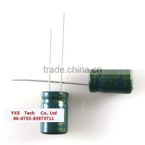 electrolytic capacitor 1000UF 6.3V 8*12mm
