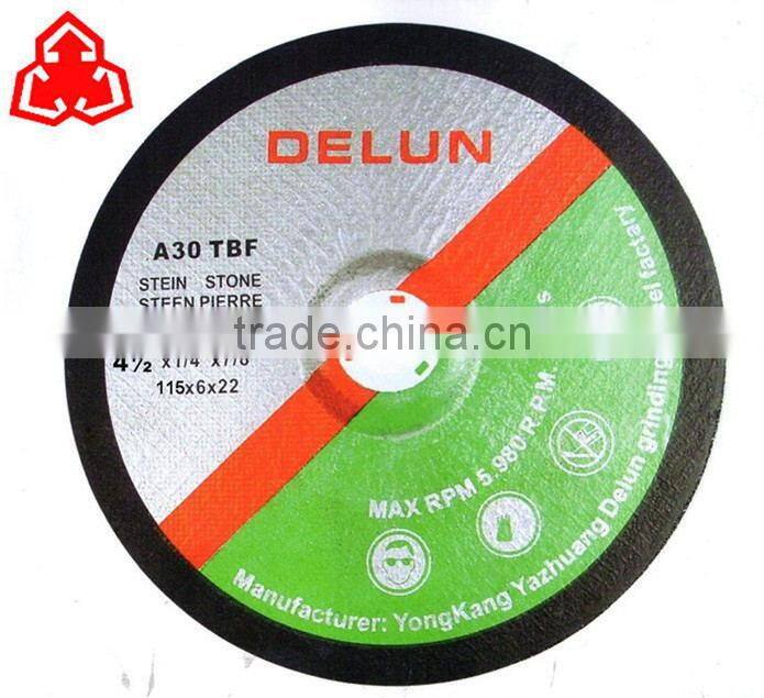 Flat depress centre grinding wheel